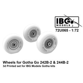   IBG Models 72U065 Wheels for Gotha 242B-2 & 244B-2 (3D Printed set) (1/72) feljavító makett készlet