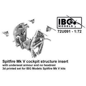   IBG Models 72U091 Spitfire Mk V Cockpit Structure Insert (with underseat armour and no headrest) - 3d Printed Set (1/72) feljavító készlet