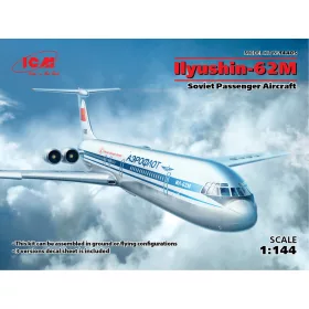   ICM 14405 Ilyushin-62M Soviet Passenger Aircraft 1/144 repülőgép makett