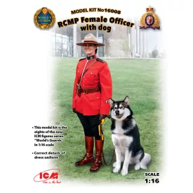 ICM 16008 RCMP Female Officer with dog (1/16)