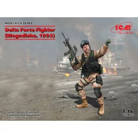   ICM 16103 Delta Force Fighter Mogadishu, 1993 1/16 figura makett