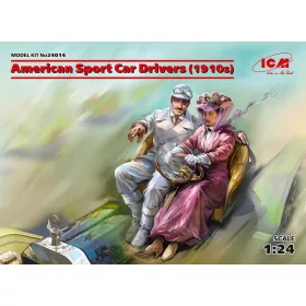   ICM 24014 American Sport Car Drivers (1910s) (1 male, 1 female figures) (1/24)