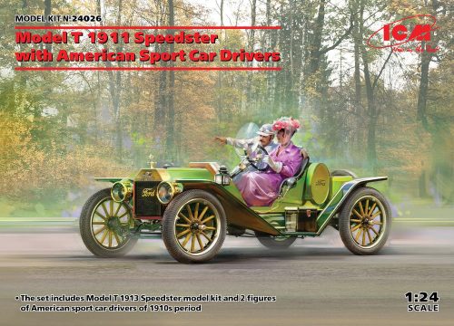 ICM 24026 Model T 1913 Speedster with American Sport Car Drivers (1/24)