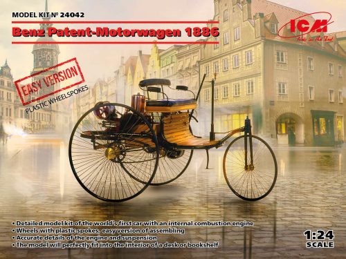 ICM 24042 Benz Patent-Motorwagen 1886 (EASY version = plastic wheel-spokes) (1/24)