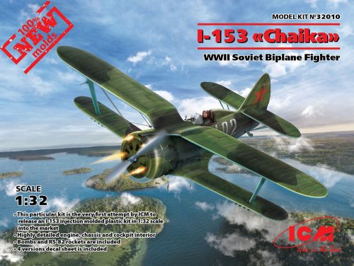 ICM 32010 I-153,WWII Soviet Fighter(100% new molds (1/32)