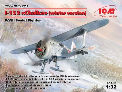 ICM 32011 I-153(winter version),WWII Soviet Fighte (1/32)