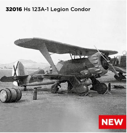 ICM 32016 Hs 123A-1 Legion Condor (1/32) repülőgép makett