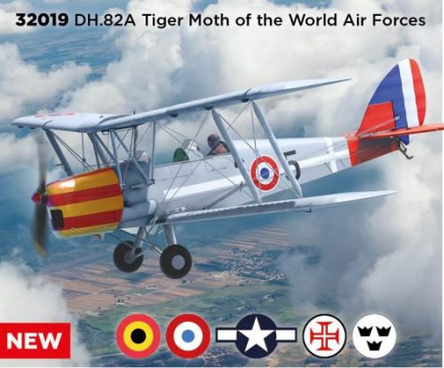 ICM 32019 D.H. 82A Tiger Moth of the World Air Forces (1/32) repülőgép makett