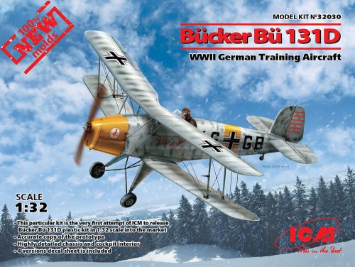 ICM 32030 Bücker Bü 131D,WWII German Training Aircraft(100% new molds) (1/32)