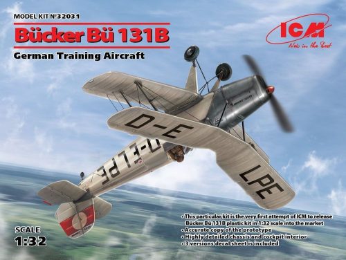 ICM 32031 Bücker Bü 131B,German Training Aircraft (1/32)