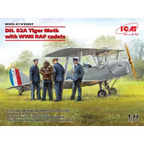 ICM 32037 DH. 82A Tiger Moth with WWII RAF cadets (1/32)