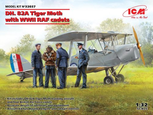 ICM 32037 DH. 82A Tiger Moth with WWII RAF cadets (1/32)