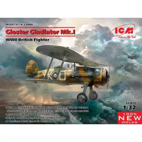   ICM 32040 Gloster Gladiator Mk.I, WWII British Fighter (1/32)