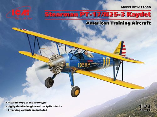 ICM 32050 Stearman PT-17/N2S-3 Kaydet , American Training Aircraft (1/32)