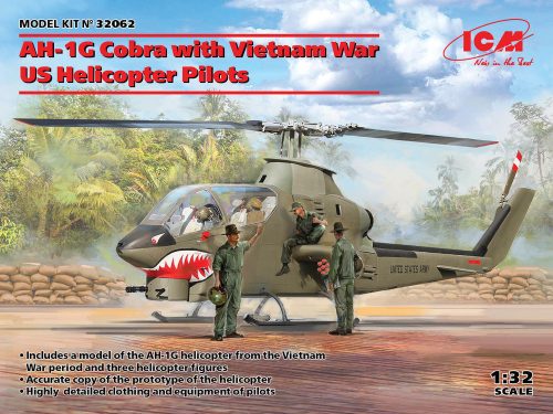 ICM 32062 AH-1G Cobra with Vietnam War US Helicopter Pilots (1/32)