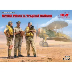   ICM 32106 British Pilots in Tropical Uniform (1939-1943) (3 figures) (1/32)