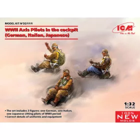   ICM 32111 WWII Axis Pilots in the cockpit (German, Italian, Japanese) (1/32)