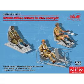   ICM 32112 WWII Allies Pilots in the cockpit (British, American, Soviet) (1/32)