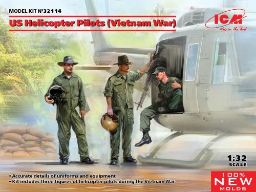 ICM 32114 US Helicopter Pilots (Vietnam War) (100% new molds) (1/32)