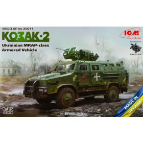   ICM 35014 Kozak-2 Ukrainian MRAP-class Armored Vehicle 1/35 katonai jármű makett