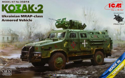 ICM 35014 Kozak-2 Ukrainian MRAP-class Armored Vehicle 1/35 katonai jármű makett