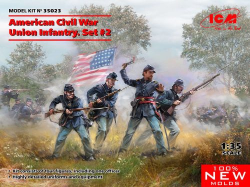 ICM 35023 American Civil War Union Infantry. Set #2 (100% new molds) (1/35)