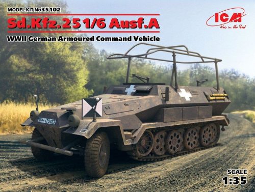 ICM 35102 Sd.Kfz.251/6 Ausf.A,WWII German Armoured Command Vehicle (1/35)