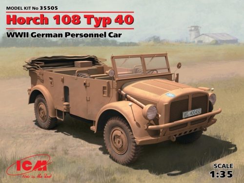 ICM 35505 Horch 108 Typ 40 WWII German Personnel Car 1/35 katonai jármű makett