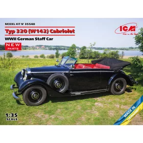   ICM 35540 Typ 320 (W142) Cabriolet, WWII German Staff Car (1/35)