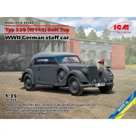   ICM 35542 Typ 320 (W142) Cabriolet Soft Top, WWII German staff car (1/35)