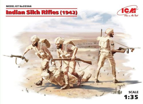 ICM 35564 Indian Sikh Rifles (1942) (4 figures) (1/35)