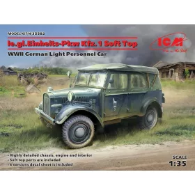   ICM 35582 le.gl.Einheitz-Pkw Kfz.1 Soft Top,WWII German Light Personnel Car (1/35)