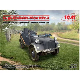   ICM 35583 le.gl.Einheitz-Pkw KFZ.2,WWII GermanLigh Radio Communication Car (1/35)