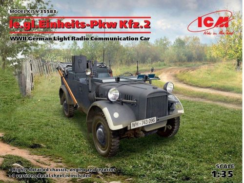 ICM 35583 le.gl.Einheitz-Pkw KFZ.2,WWII GermanLigh Radio Communication Car (1/35)