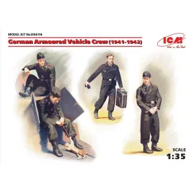   ICM 35614 German Armoured Vehicle Crew 1941-1942 4 figures and cat (1/35)