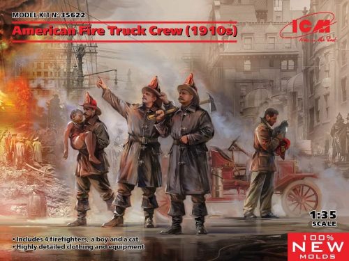 ICM 35622 American Fire Truck Crew (1910s) (100% new molds) (1/35)