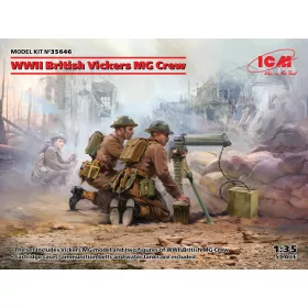   ICM 35646 WWII British Vickers MG Crew(Vickers MG & 2 figures) (1/35)