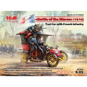   ICM 35660 Battle of the Marne(1914),Taxi car wit French Infantry (1/35)