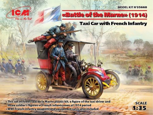 ICM 35660 Battle of the Marne(1914),Taxi car wit French Infantry (1/35)