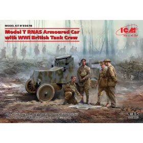  ICM 35670 Model T RNAS Armoured Car with WWI British Tank rew (1/35)