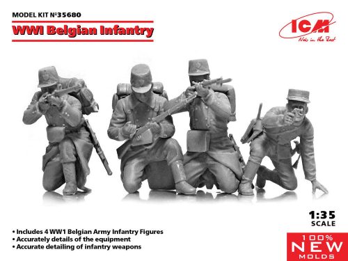 ICM 35680 WWI Belgian Infantry (100% new molds) (1/35)