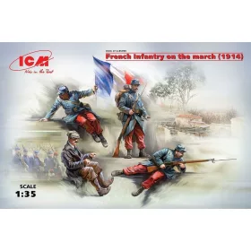 ICM 35705 French Infantry on the march(1914)4Figur (1/35)