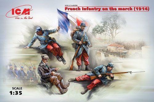 ICM 35705 French Infantry on the march(1914)4Figur (1/35)