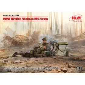   ICM 35713 WWI British Vickers MG Crew(Vickers MG & 2figures) (1/35)