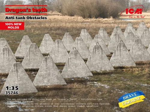 ICM 35746 Dragon"s teeth, Anti-tank Obstacles (1/35)