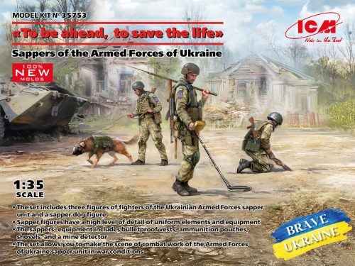 ICM 35753 "To be ahead, to save the life" Sappers of the Armed Forces of Ukraine 1/35 figura makett