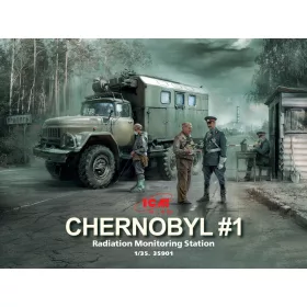   ICM 35901 Chernobyl1.Radiation Monitoring Stat(ZiL-131KShM truck&5figu&diorambase w.backgr (1/35)