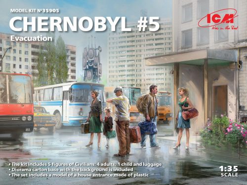 ICM 35905 Chernobyl#5. Extraction (4 adults, 1 child and luggage) (100% new molds) (1/35)