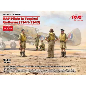   ICM 48080 RAF Pilots in Tropical Uniforms (1941-1945) (100% new molds) (1/48)