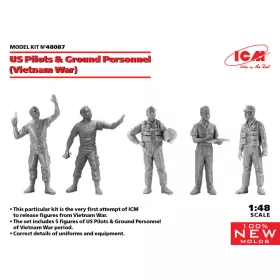   ICM 48087 US Pilots & Ground Personnel (Vietnam War) (5 figures) (100% new molds) (1/48)
